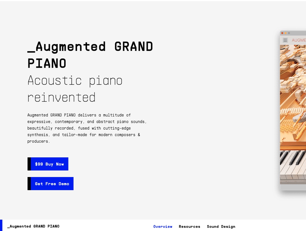 Arturia "_Augmented GRAND PIANO" Software Instrument